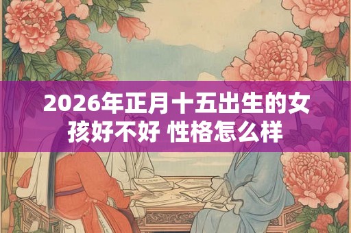 2026年正月十五出生的女孩好不好 性格怎么样 2026年正月十五出生的女孩好不好 性格怎么样