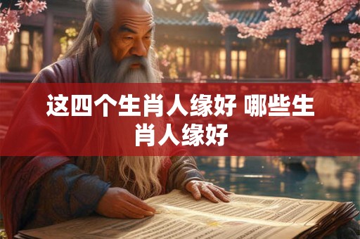 这四个生肖人缘好 哪些生肖人缘好