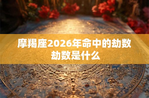 摩羯座2026年命中的劫数 劫数是什么 摩羯座2026年命中的劫数 劫数是什么