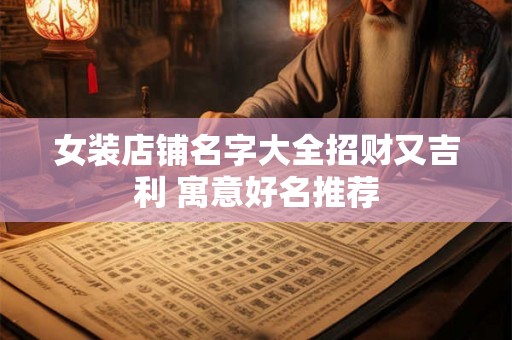 女装店铺名字大全招财又吉利 寓意好名推荐 女装店铺名字大全招财又吉利 寓意好名推荐