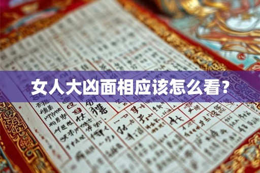 女人大凶面相应该怎么看？