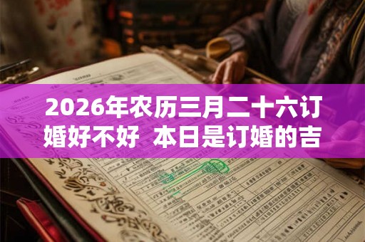 2026年农历三月二十六订婚好不好  本日是订婚的吉日吗