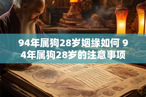 94年属狗28岁姻缘如何 94年属狗28岁的注意事项 94年属狗28岁姻缘如何 94年属狗28岁的注意事项