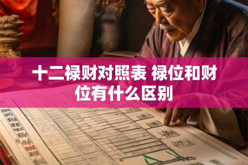 十二禄财对照表 禄位和财位有什么区别 十二禄财对照表 禄位和财位有什么区别