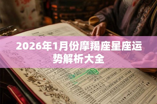 2026年1月份摩羯座星座运势解析大全