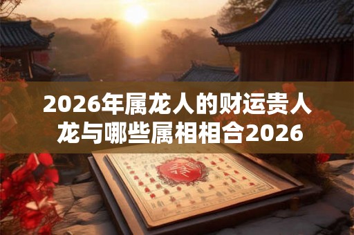 2026年属龙人的财运贵人 龙与哪些属相相合2026
