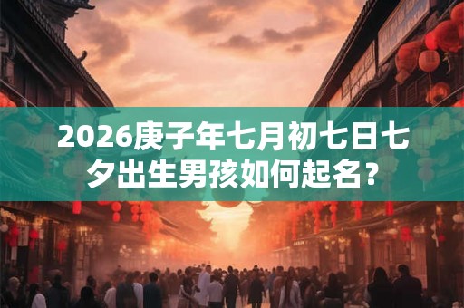 2026庚子年七月初七日七夕出生男孩如何起名？