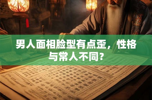 男人面相脸型有点歪，性格与常人不同？