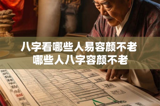 八字看哪些人易容颜不老 哪些人八字容颜不老