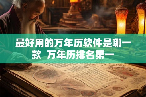 最好用的万年历软件是哪一款  万年历排名第一