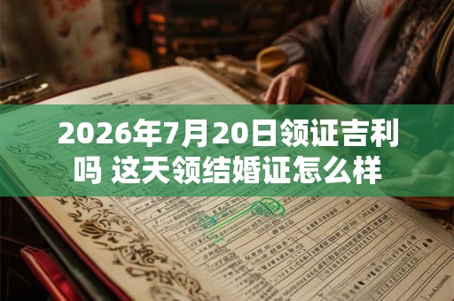2026年7月20日领证吉利吗 这天领结婚证怎么样