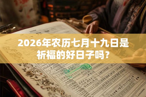2026年农历七月十九日是祈福的好日子吗? 2026年农历七月十九日是祈福的好日子吗?