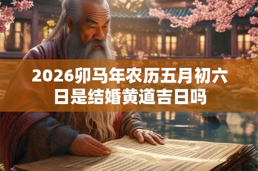 2026卯马年农历五月初六日是结婚黄道吉日吗 2026卯马年农历五月初六日是结婚黄道吉日吗