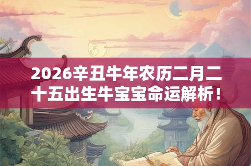 2026辛丑牛年农历二月二十五出生牛宝宝命运解析！