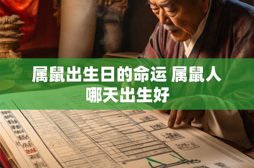 属鼠出生日的命运 属鼠人哪天出生好