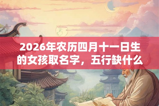 2026年农历四月十一日生的女孩取名字，五行缺什么？