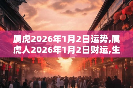 属虎2026年1月2日运势,属虎人2026年1月2日财运,生肖虎2026年1月2日运势 属虎2026年1月2日运势,属虎人2026年1月2日财运,生肖虎2026年1月2日运势