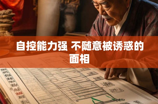 自控能力强 不随意被诱惑的面相