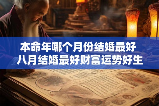 本命年哪个月份结婚最好 八月结婚最好财富运势好生活幸福
