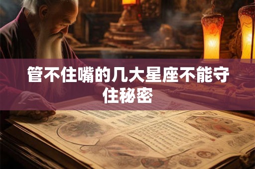 管不住嘴的几大星座不能守住秘密