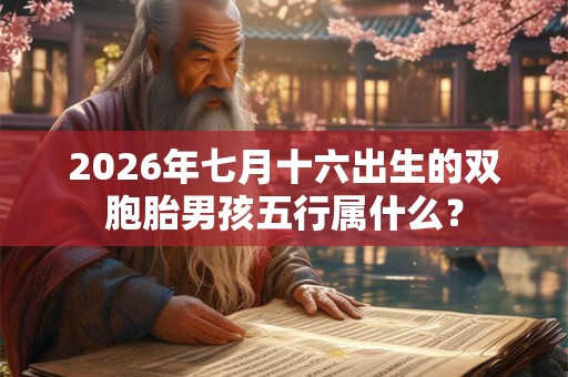 2026年七月十六出生的双胞胎男孩五行属什么？