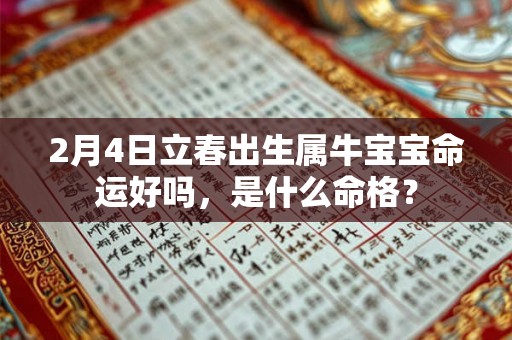 2月4日立春出生属牛宝宝命运好吗,是什么命格? 2月4日立春出生属牛宝宝命运好吗,是什么命格?