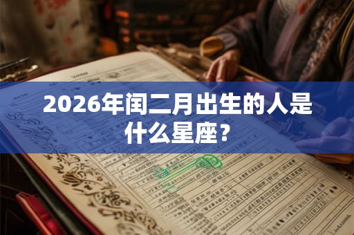 2026年闰二月出生的人是什么星座？