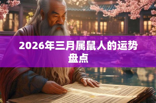 2026年三月属鼠人的运势盘点