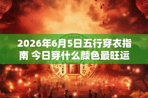2026年6月5日五行穿衣指南 今日穿什么颜色最旺运
