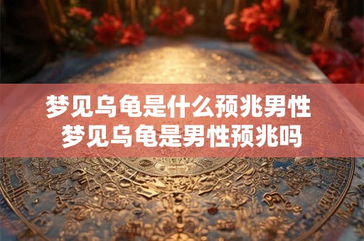 梦见乌龟是什么预兆男性 梦见乌龟是男性预兆吗