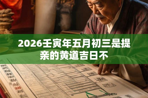 2026壬寅年五月初三是提亲的黄道吉日不
