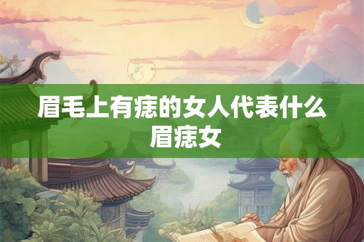 眉毛上有痣的女人代表什么 眉痣女