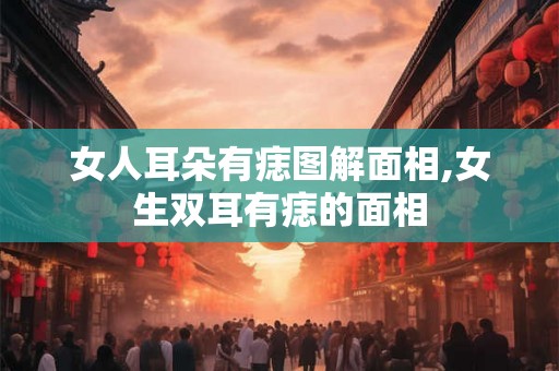 女人耳朵有痣图解面相,女生双耳有痣的面相