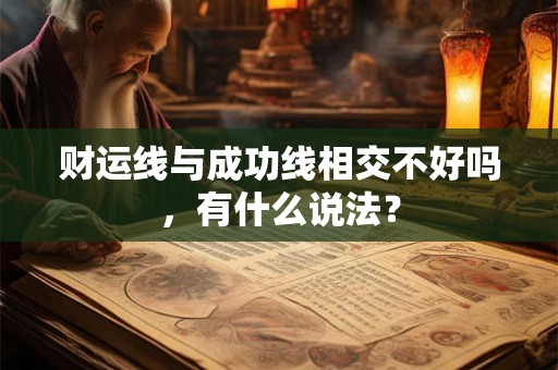 财运线与成功线相交不好吗，有什么说法？