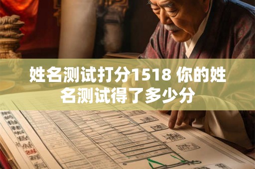 姓名测试打分1518 你的姓名测试得了多少分 姓名测试打分1518 你的姓名测试得了多少分