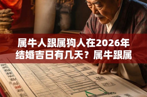 属牛人跟属狗人在2026年结婚吉日有几天？属牛跟属狗2026年结婚吉日一览