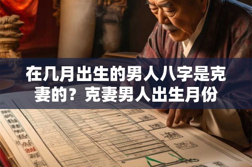 在几月出生的男人八字是克妻的？克妻男人出生月份