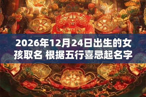 2026年12月24日出生的女孩取名 根据五行喜忌起名字