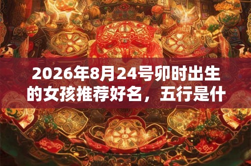 2026年8月24号卯时出生的女孩推荐好名，五行是什么