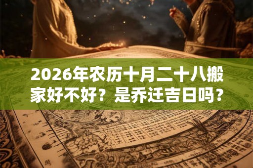 2026年农历十月二十八搬家好不好？是乔迁吉日吗？