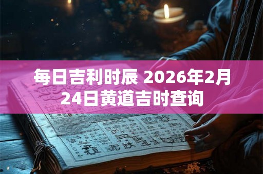 每日吉利时辰 2026年2月24日黄道吉时查询