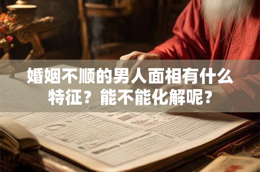 婚姻不顺的男人面相有什么特征？能不能化解呢？