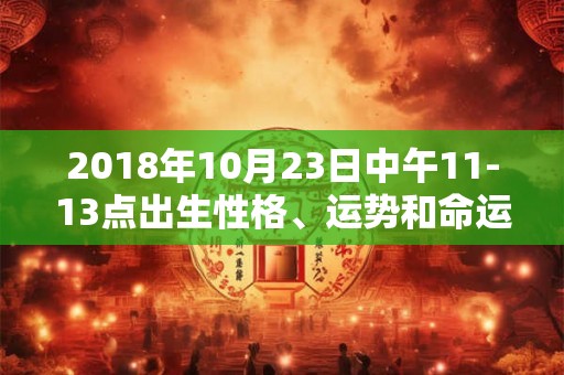 2018年10月23日中午11-13点出生性格、运势和命运 2018年10月23日中午11-13点出生性格、运势和命运