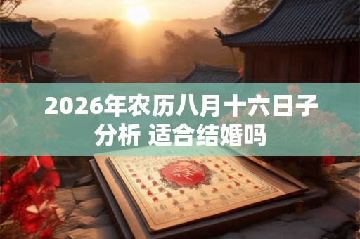 2026年农历八月十六日子分析 适合结婚吗