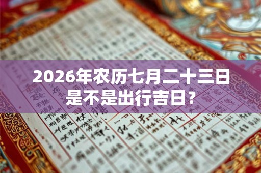 2026年农历七月二十三日是不是出行吉日？