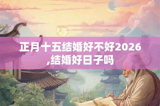 正月十五结婚好不好2026,结婚好日子吗