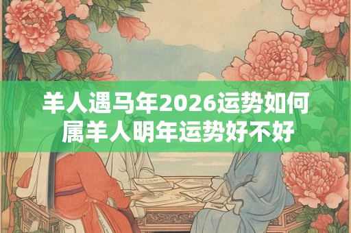 羊人遇马年2026运势如何 属羊人明年运势好不好