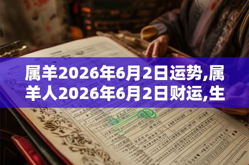 属羊2026年6月2日运势,属羊人2026年6月2日财运,生肖羊2026年6月2日运势 属羊2026年6月2日运势,属羊人2026年6月2日财运,生肖羊2026年6月2日运势