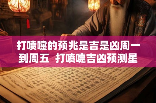 打喷嚏的预兆是吉是凶周一到周五 打喷嚏吉凶预测星期 打喷嚏的预兆是吉是凶周一到周五 打喷嚏吉凶预测星期