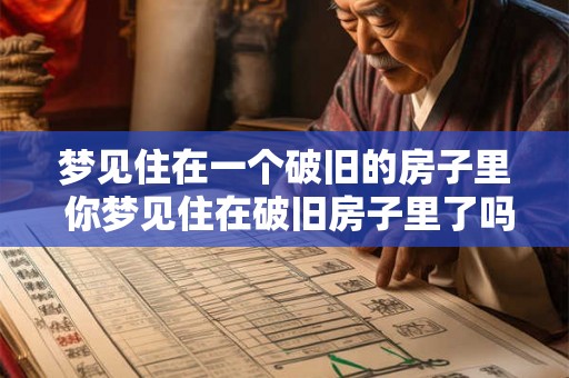 梦见住在一个破旧的房子里 你梦见住在破旧房子里了吗